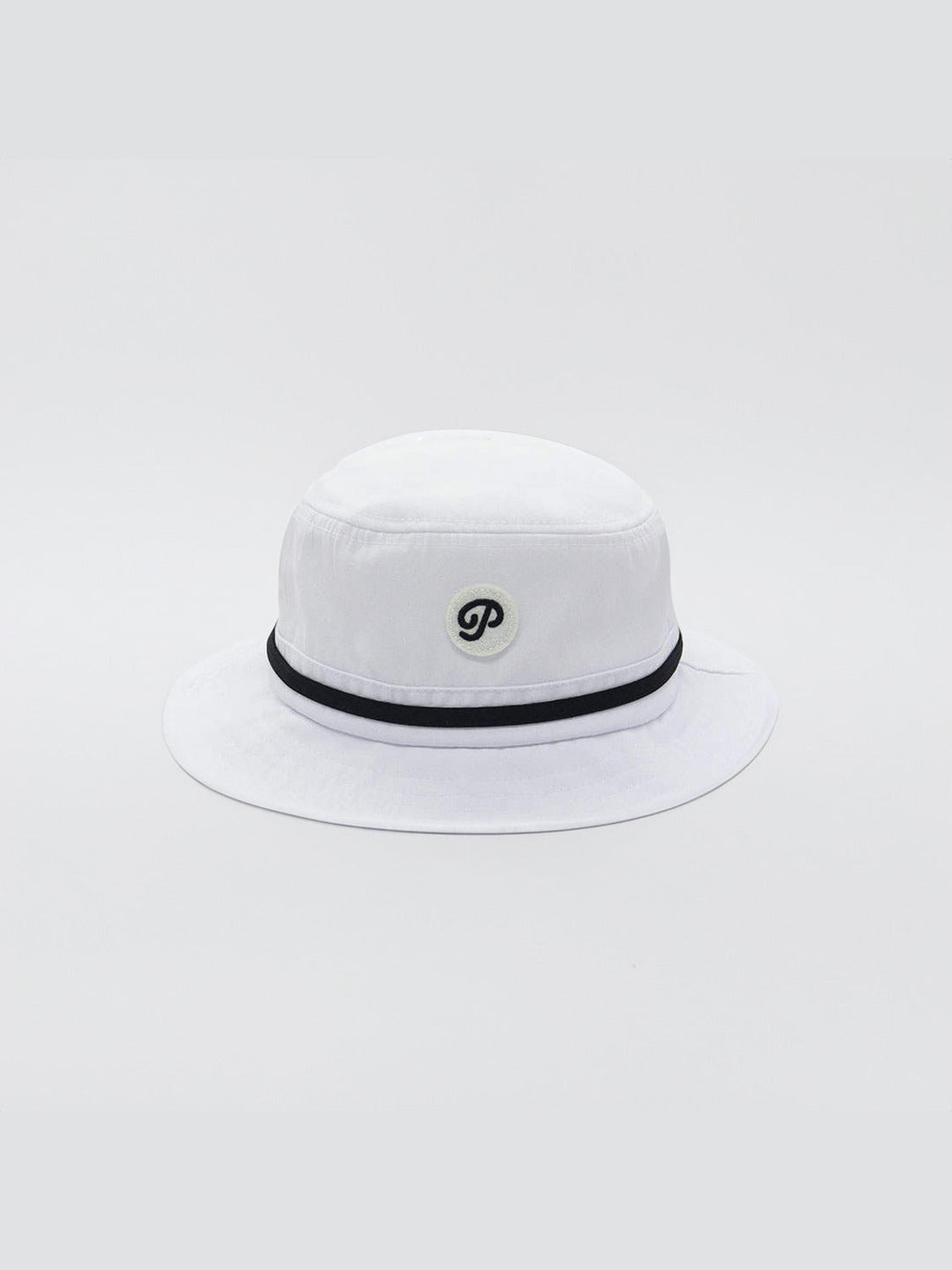 "P" Script Applique Bucket(White)