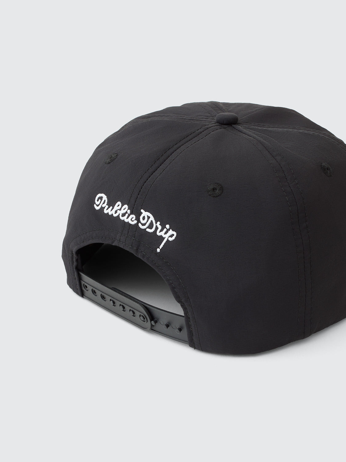 "P" Script Nylon Snapback (Black)