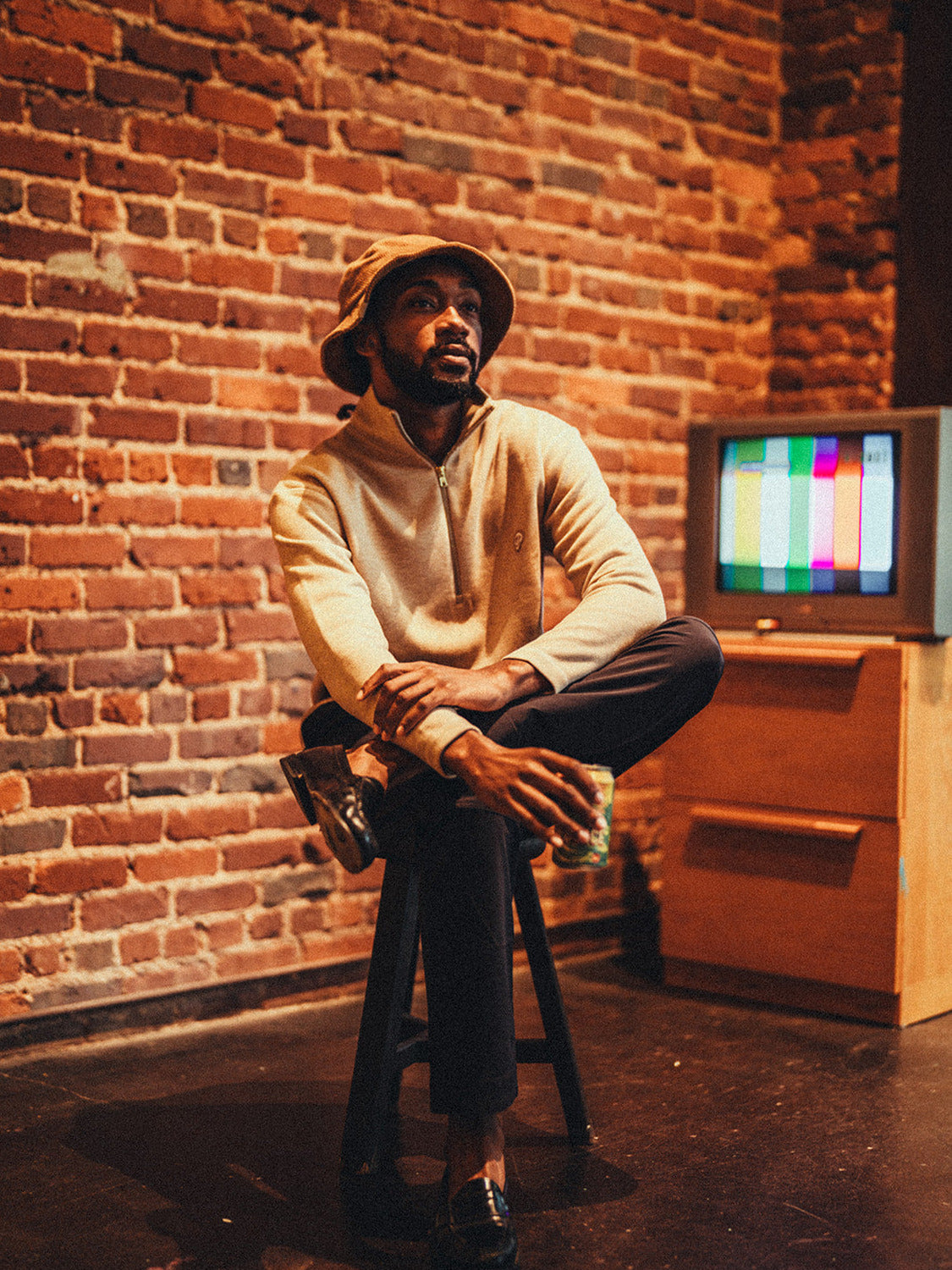 The Herringbone Half Zip (Cream)