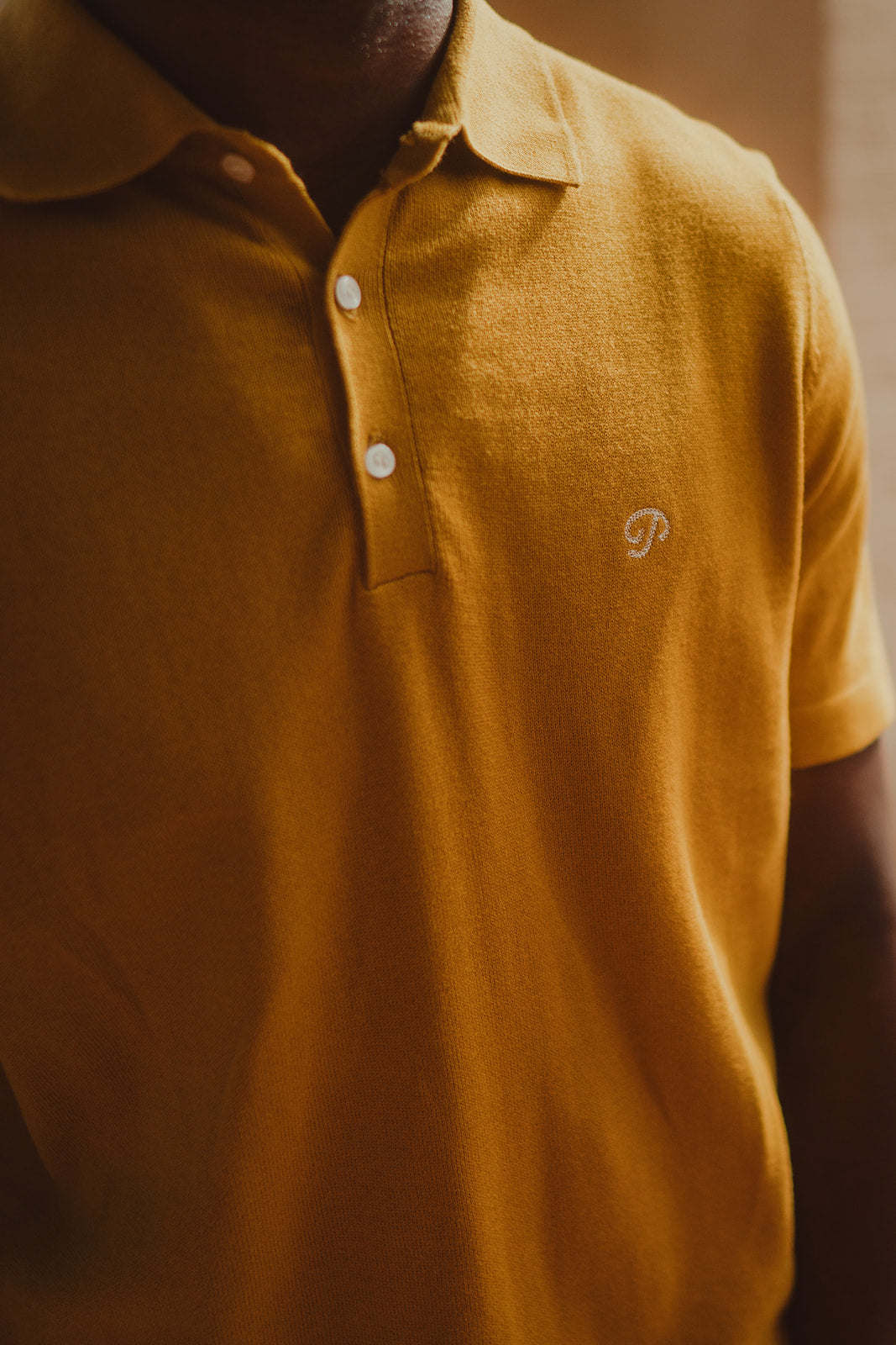 Public Athlete Knit Polo (Ochre)