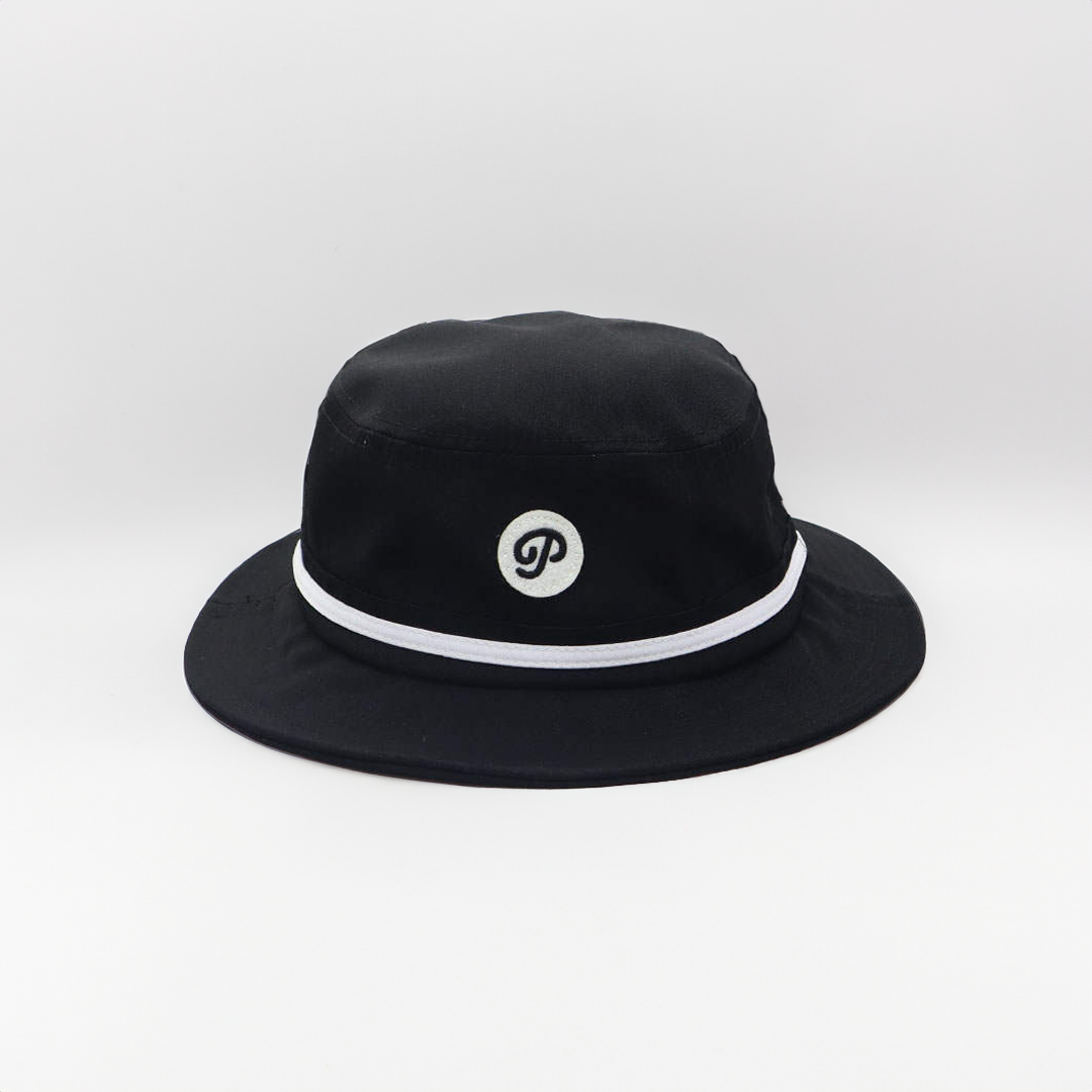 "P" Script Applique Bucket(Black)