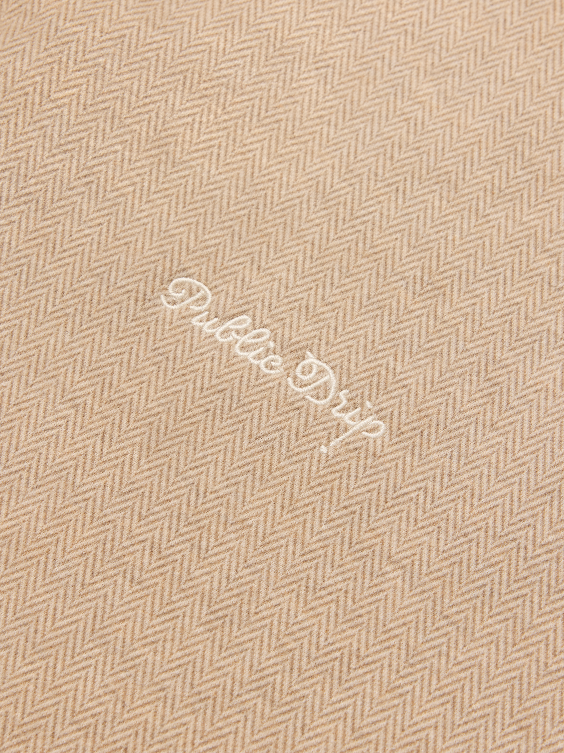 The Herringbone Half Zip (Cream)