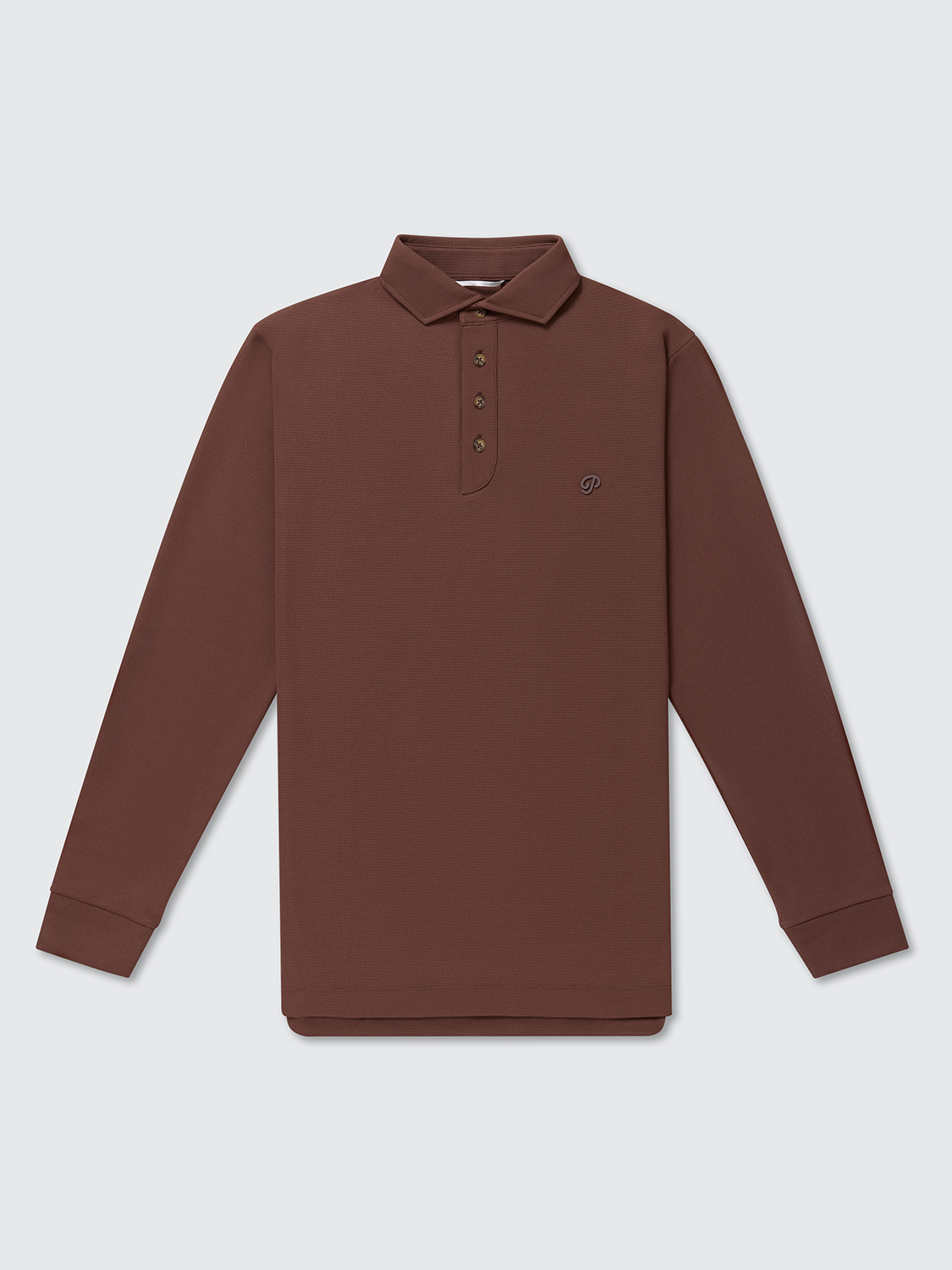 Triborough Waffle Knit Polo (Coffee)