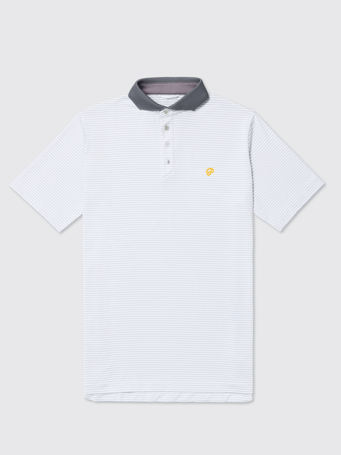 Public Athlete Striped Polo (Storm/White)