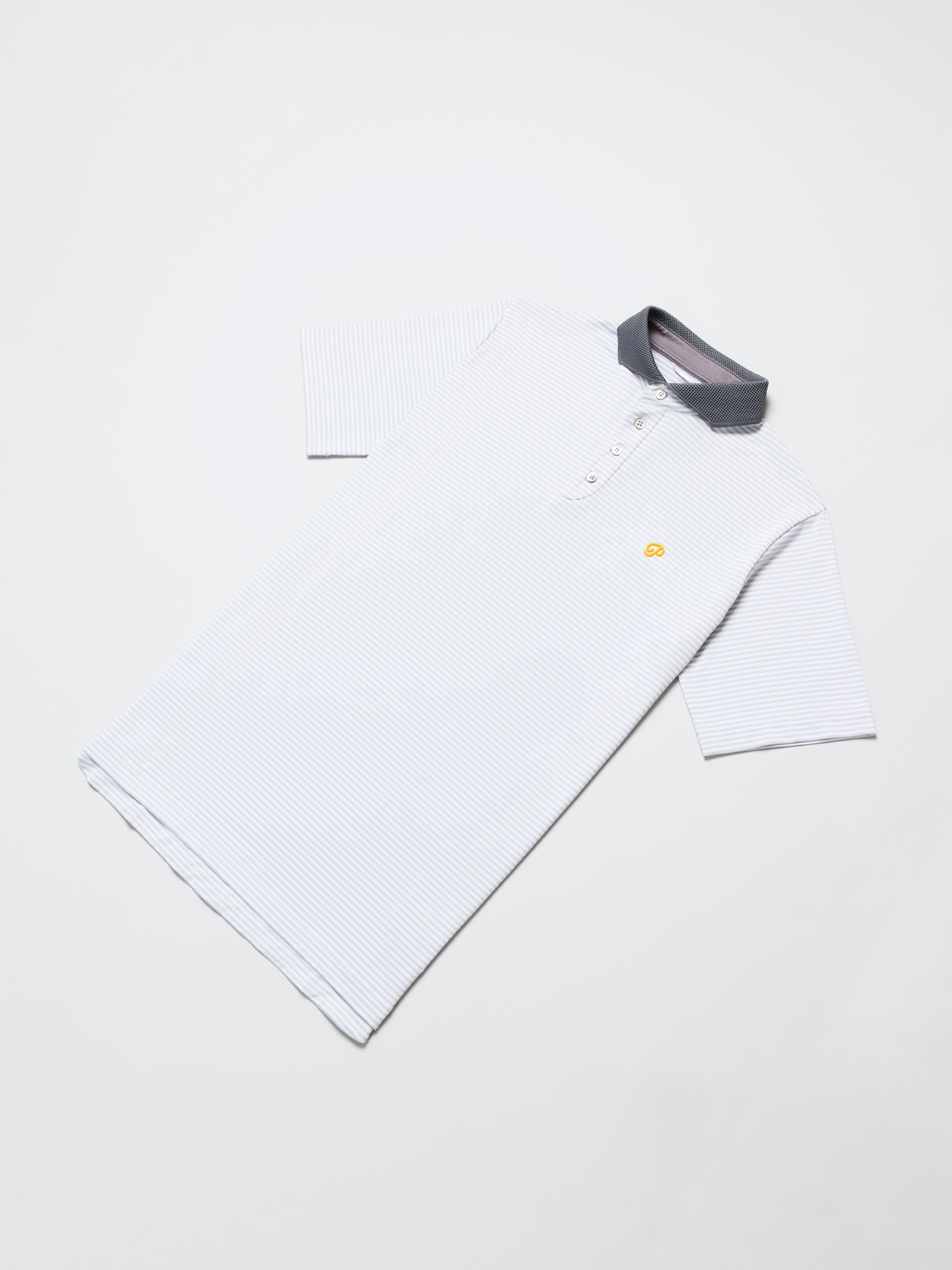 Public Athlete Striped Polo (Storm/White)