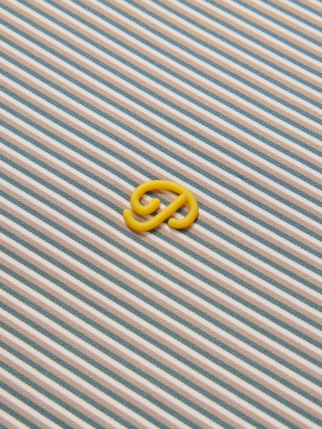 Public Athlete Striped Polo (Affogato/Cream)