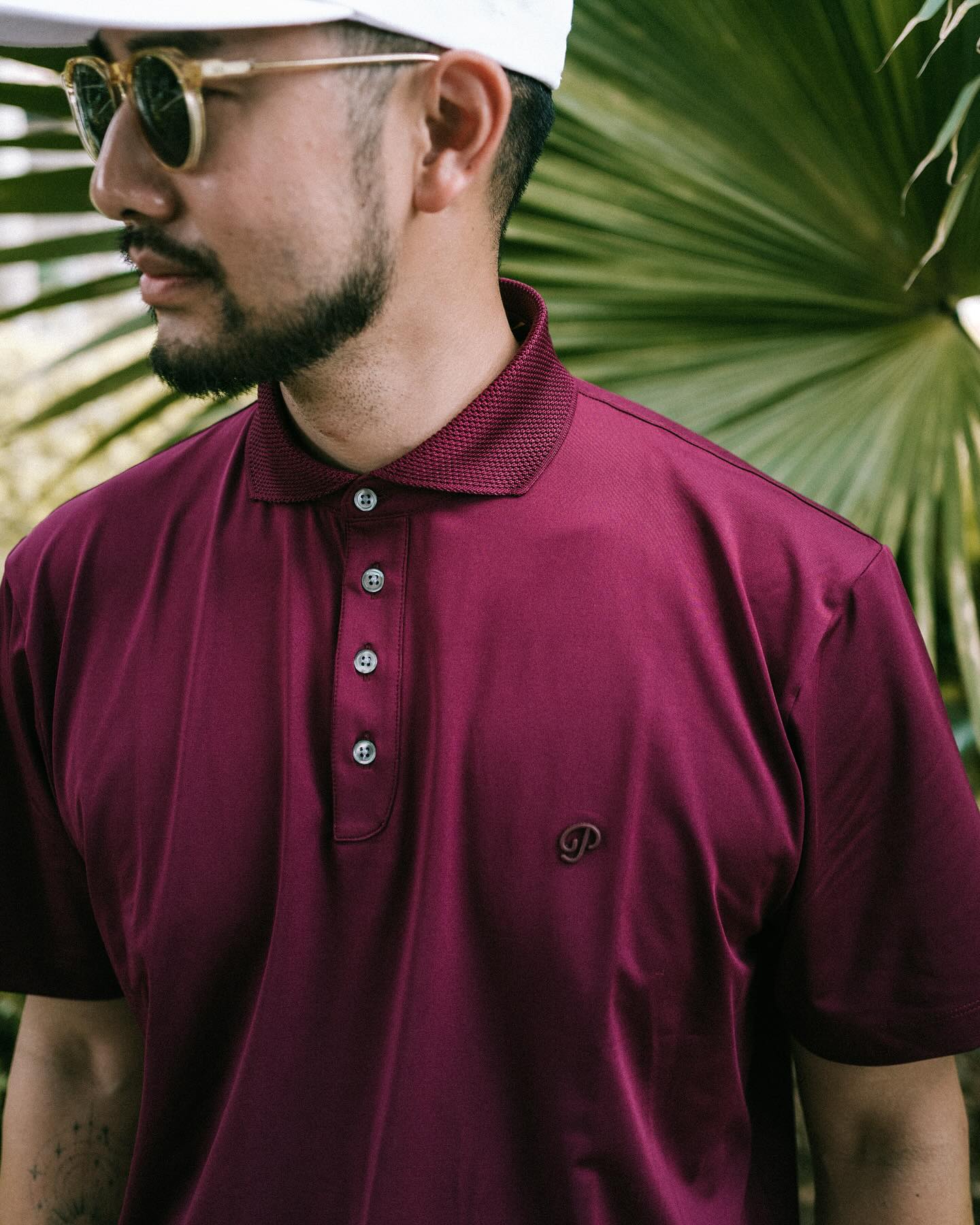 Public Athlete Tonal Polo (Maroon)
