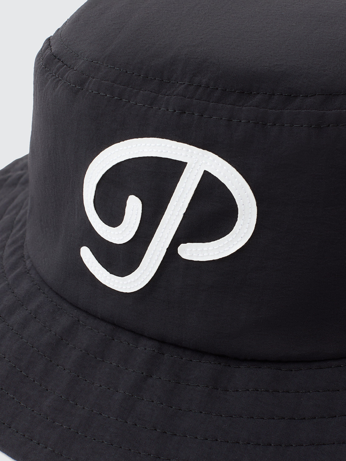"P" Script Nylon Bucket Hat (Black)