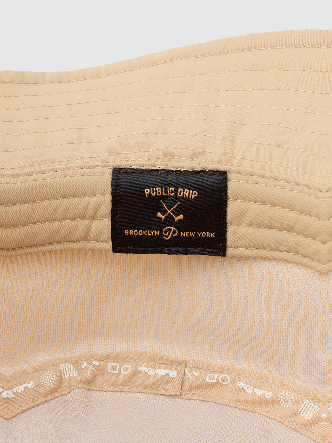 "P" Script Nylon Bucket Hat (Sand)