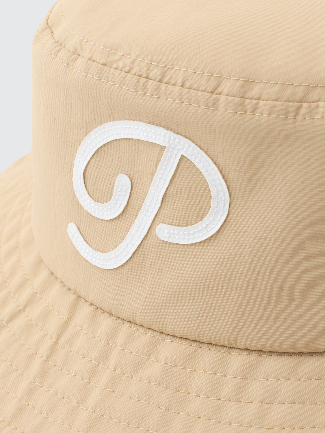 "P" Script Nylon Bucket Hat (Sand)