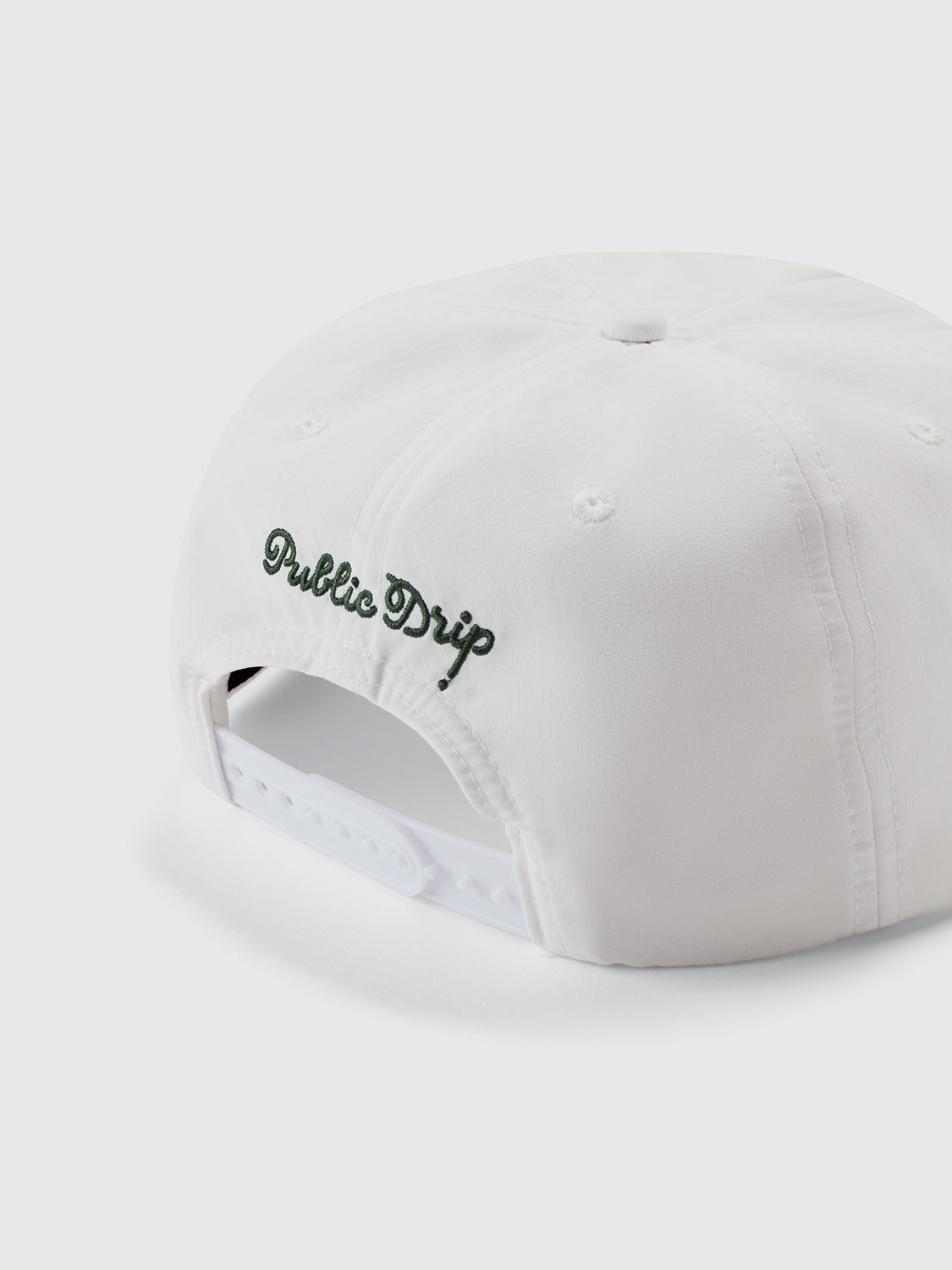 "P" Script Nylon Snapback (White)