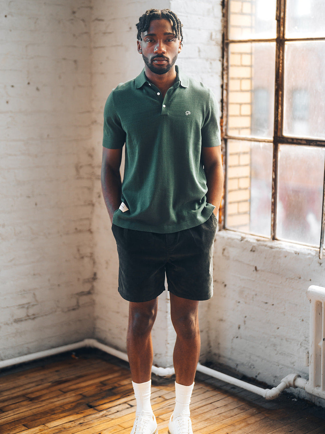 Public Athlete Knit Polo (Green)