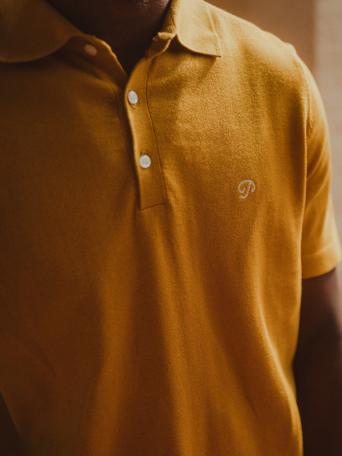 Public Athlete Knit Polo (Ochre)
