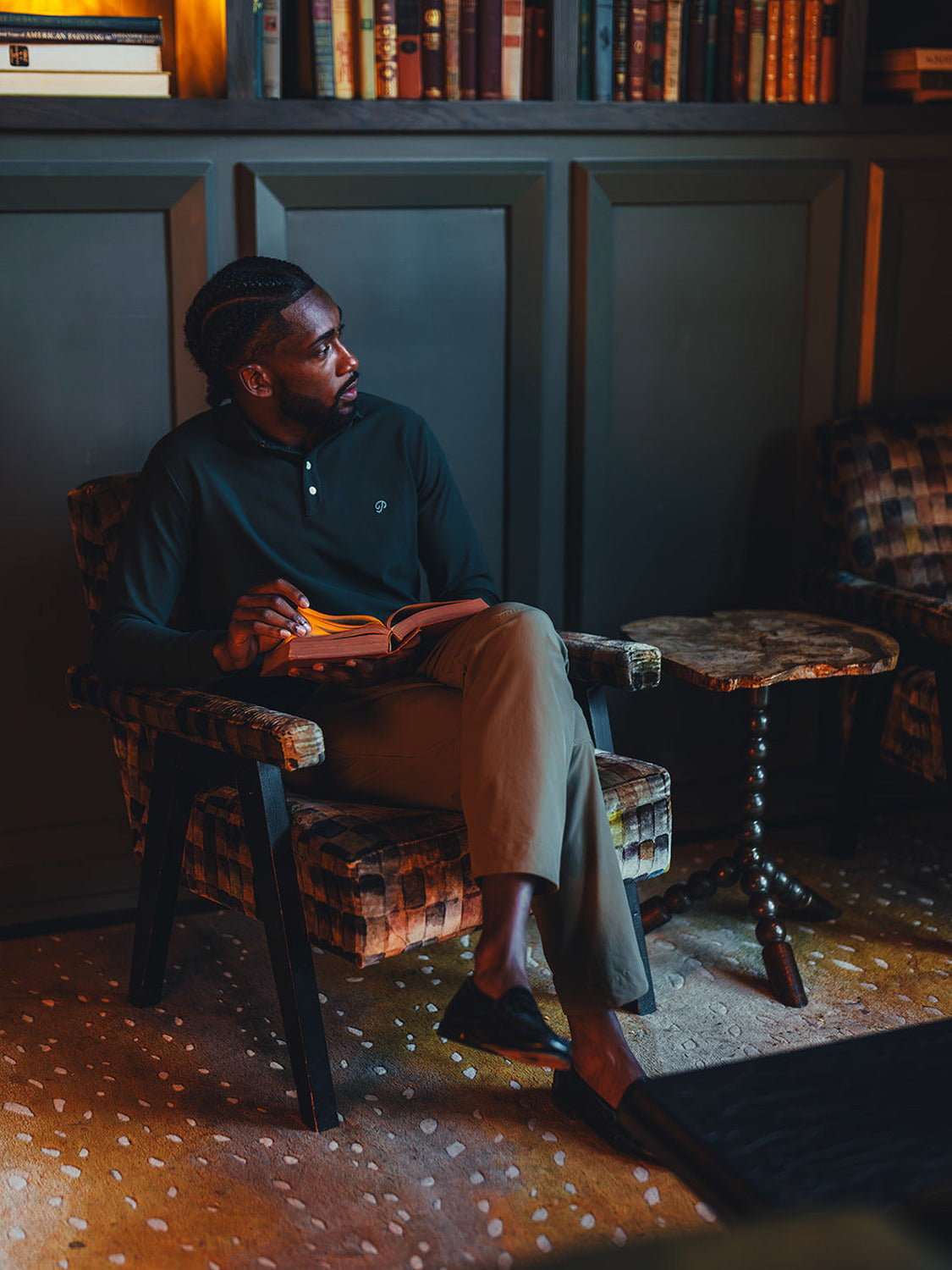 Triborough Waffle Knit Polo (Pine Grove)