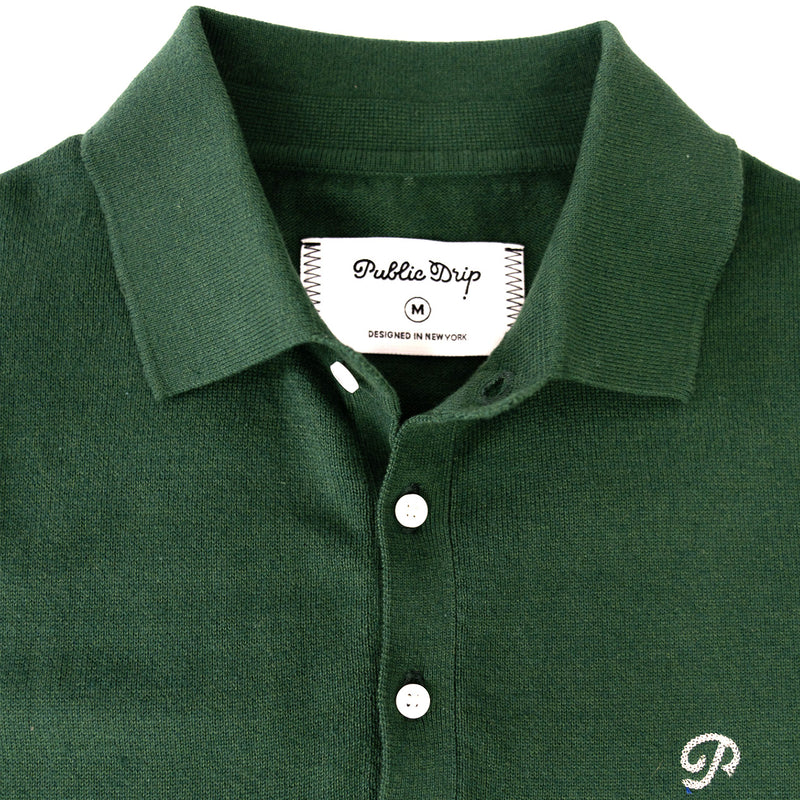 Public Athlete Knit Polo (Green) Pre-Order