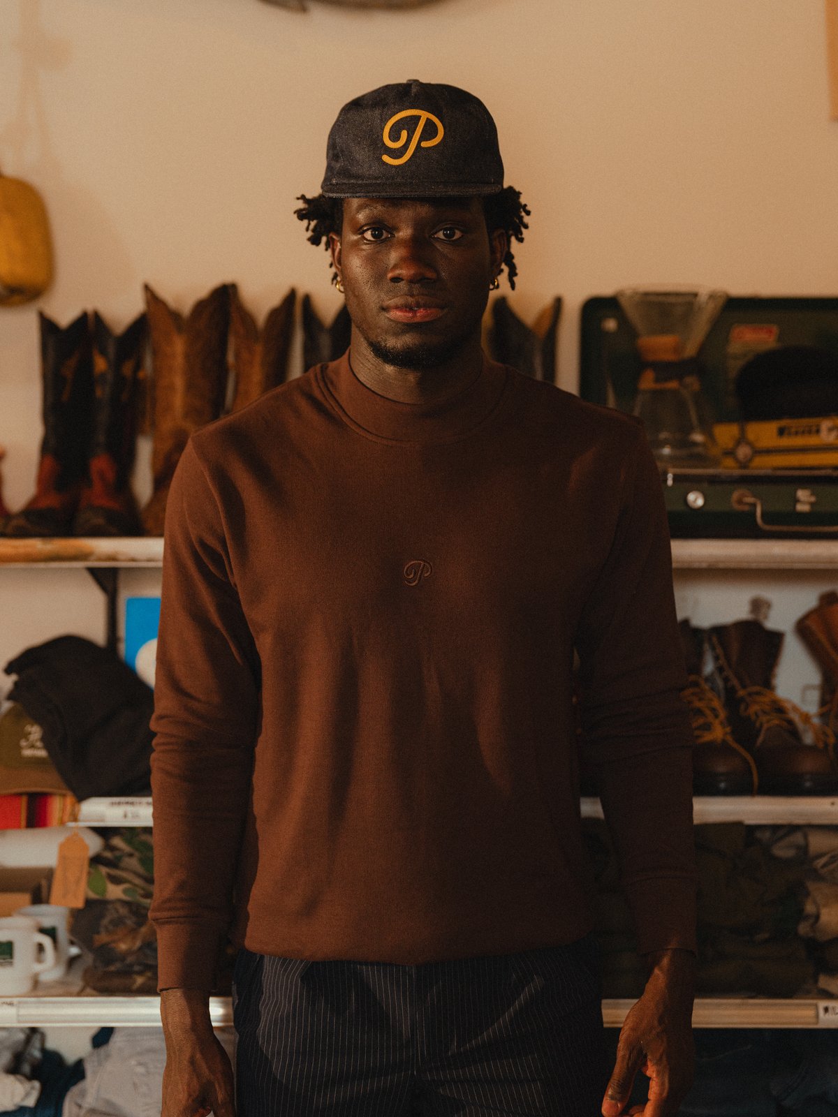 Public Athlete Long Sleeve Mock (Coffee)