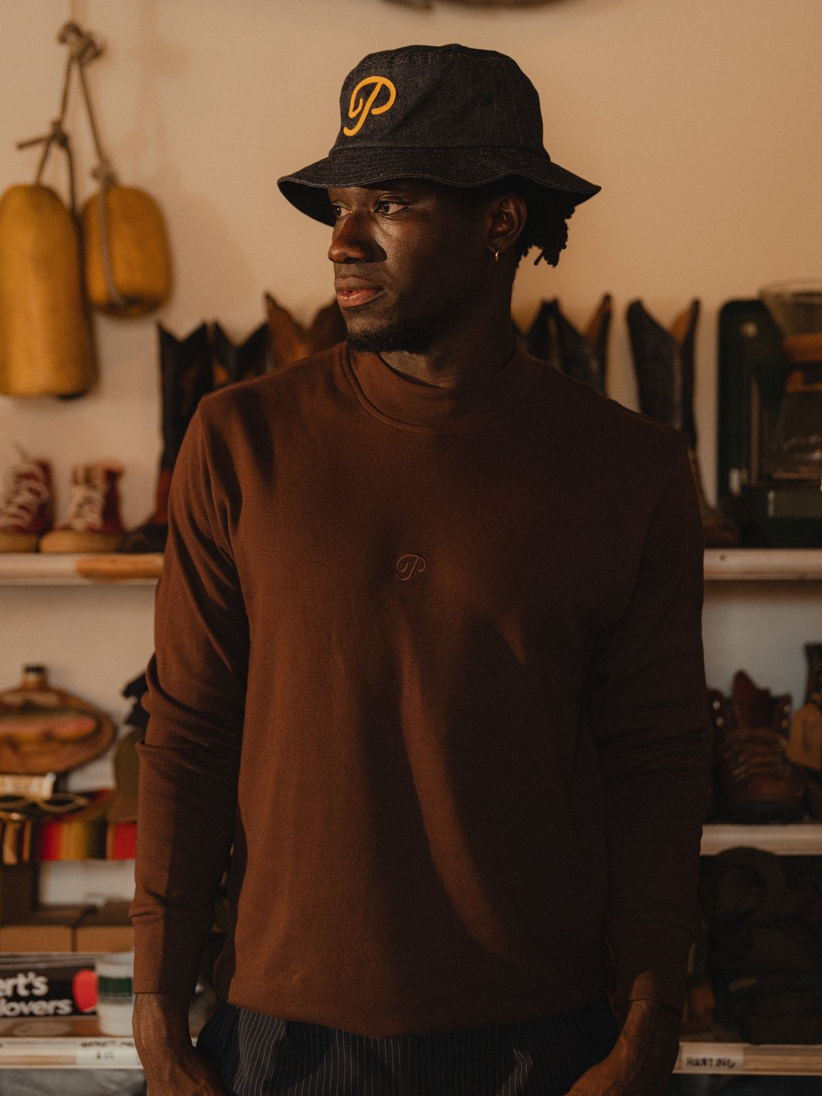 Public Athlete Long Sleeve Mock (Coffee)
