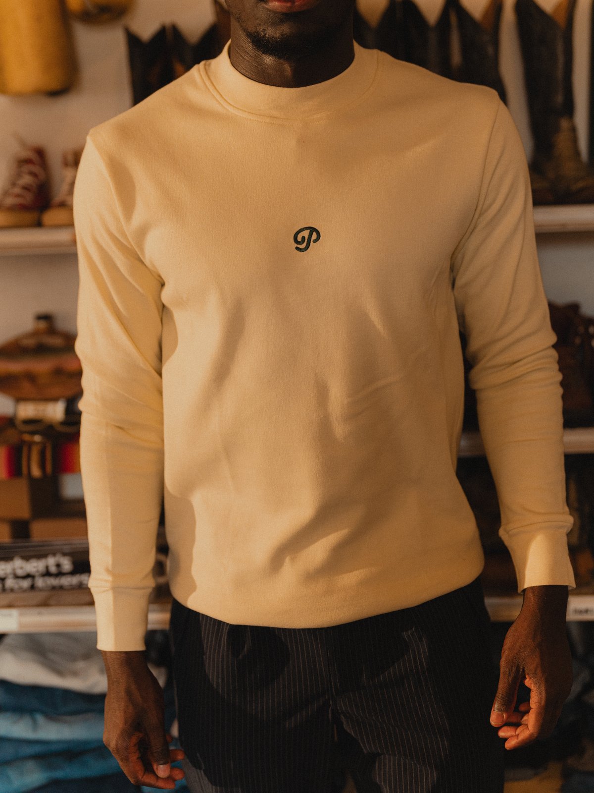 Public Athlete Long Sleeve Mock (Cream)