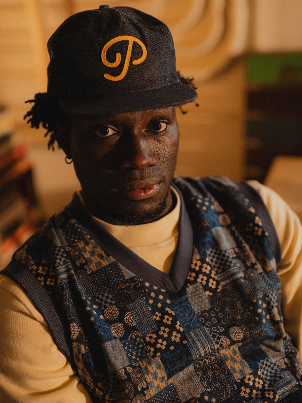 "P" Script Denim Snapback (Indigo)