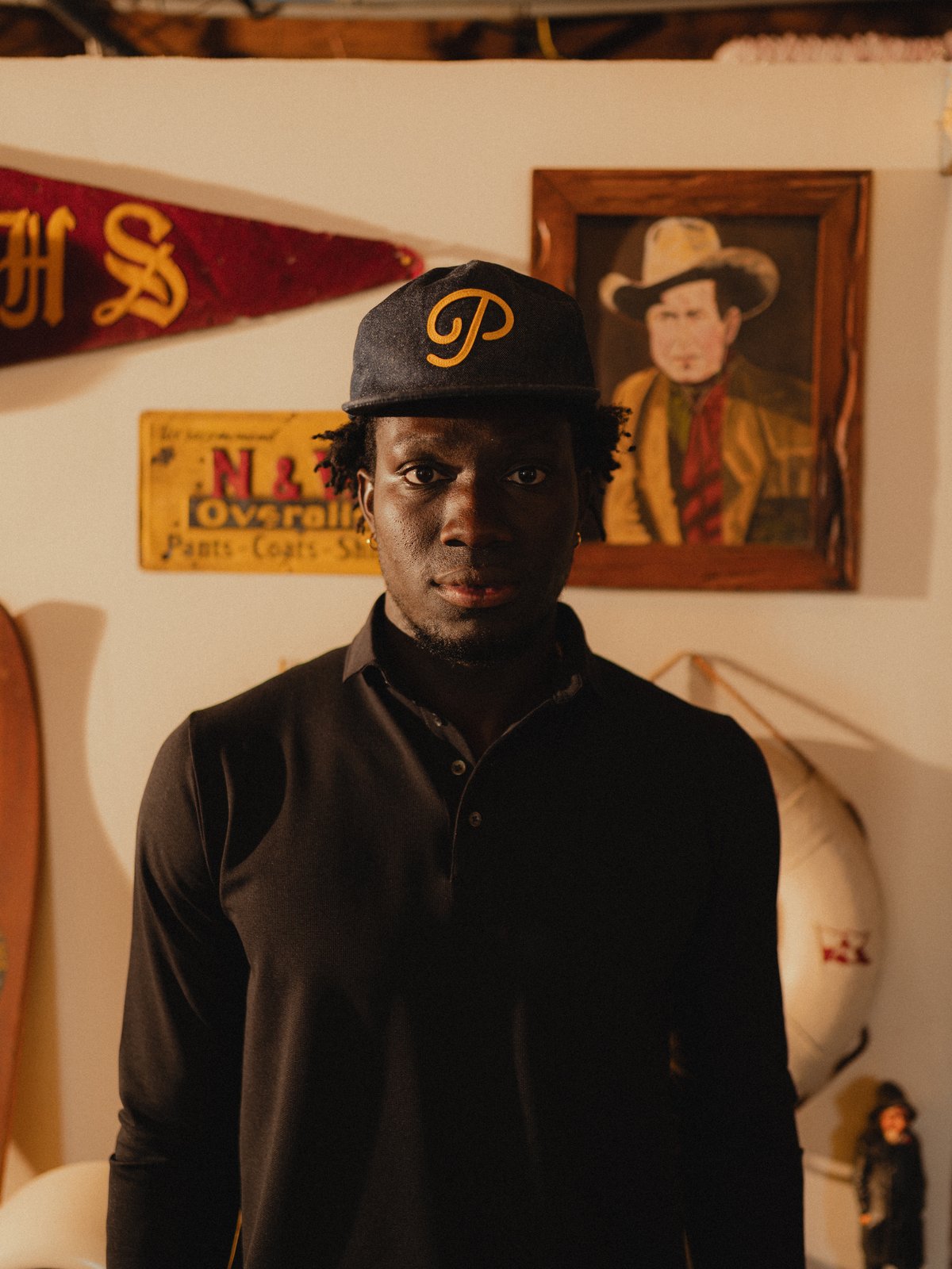 Triborough Waffle Knit Polo (Black)