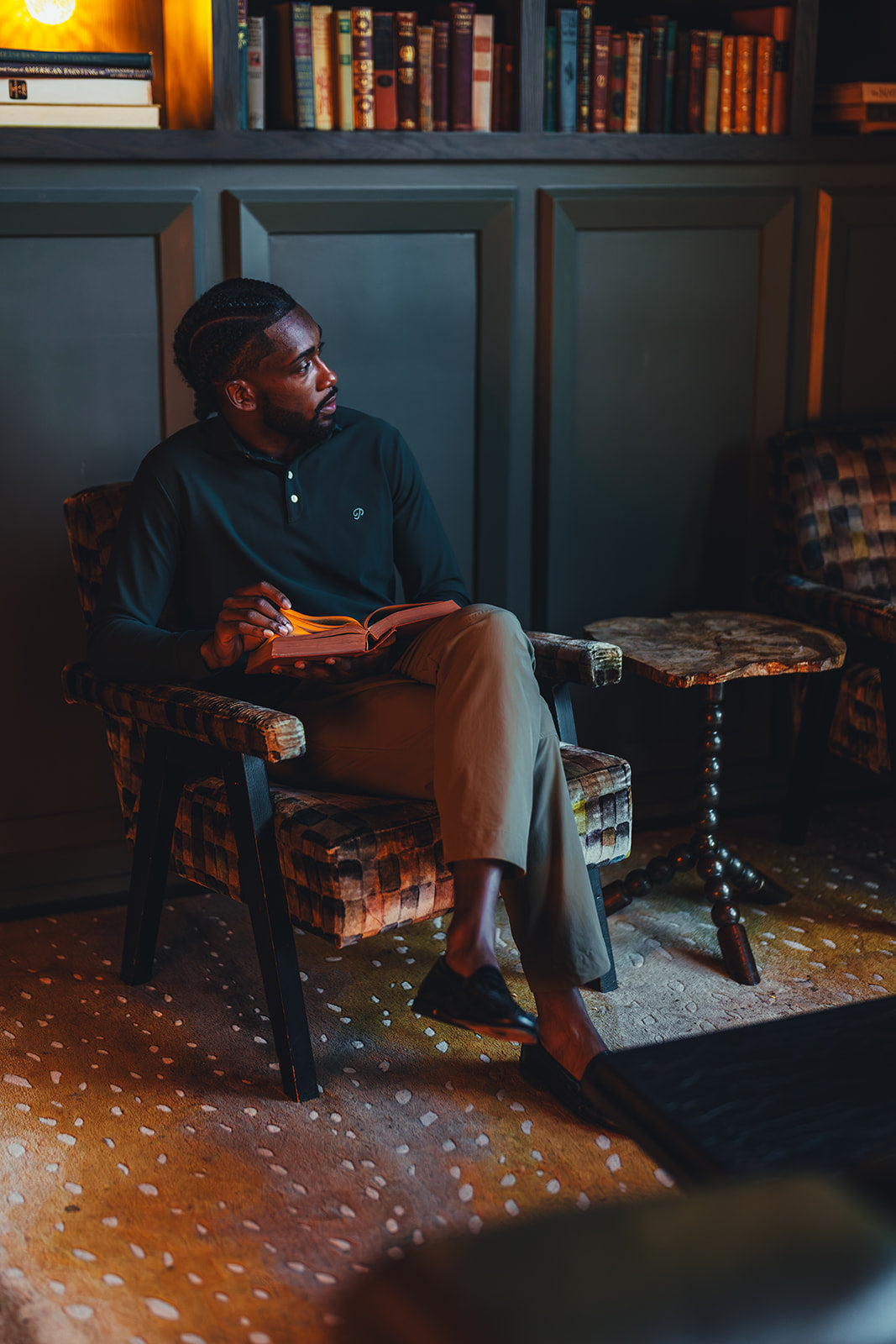Triborough Waffle Knit Polo (Pine Grove)