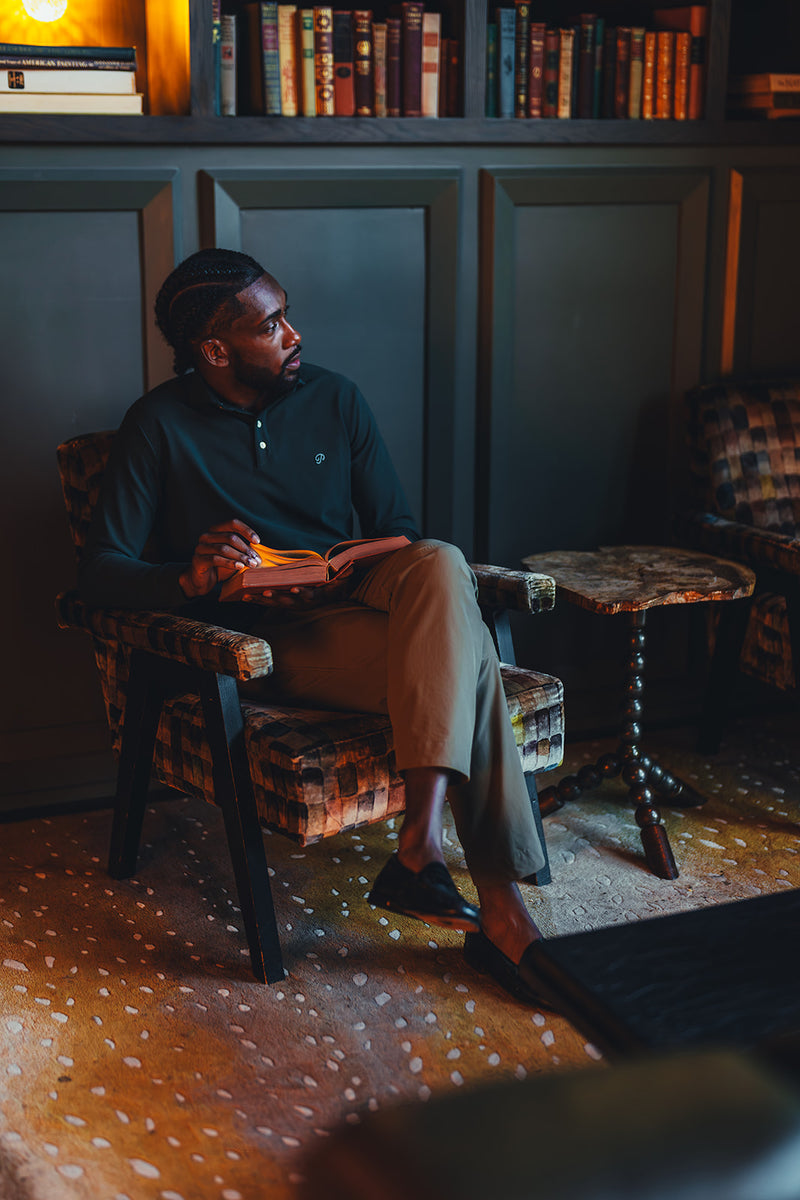 Triborough Waffle Knit Polo (Pine Grove)
