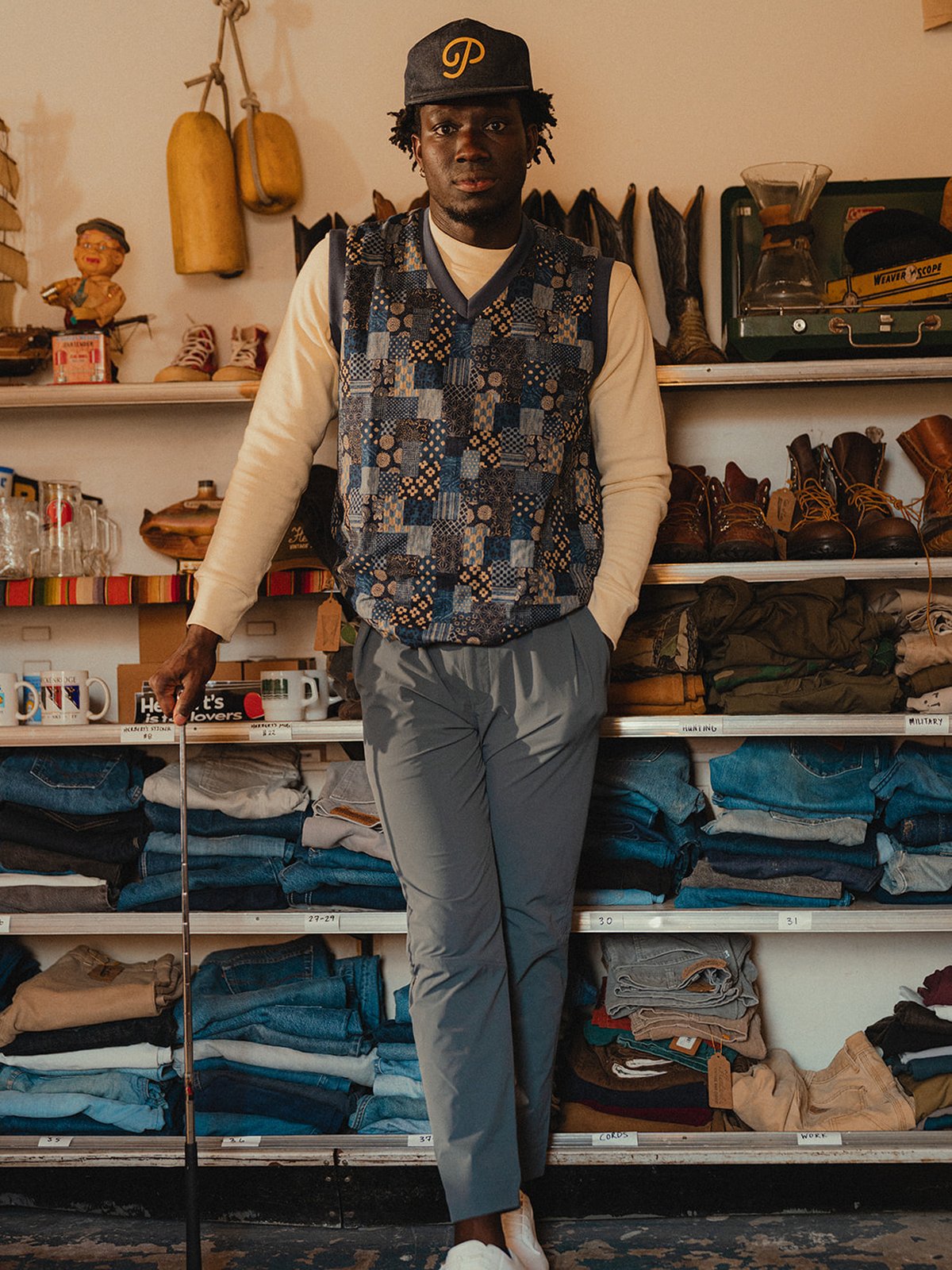 AKASHI-KAMA x Swing Vest (Patchwork)
