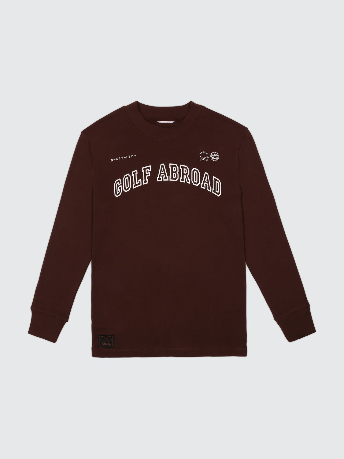 AKASHI-KAMA x Golf Abroad Long Sleeve Mock (Coffee)