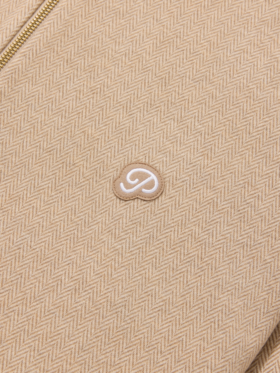 The Herringbone Half Zip (Cream)