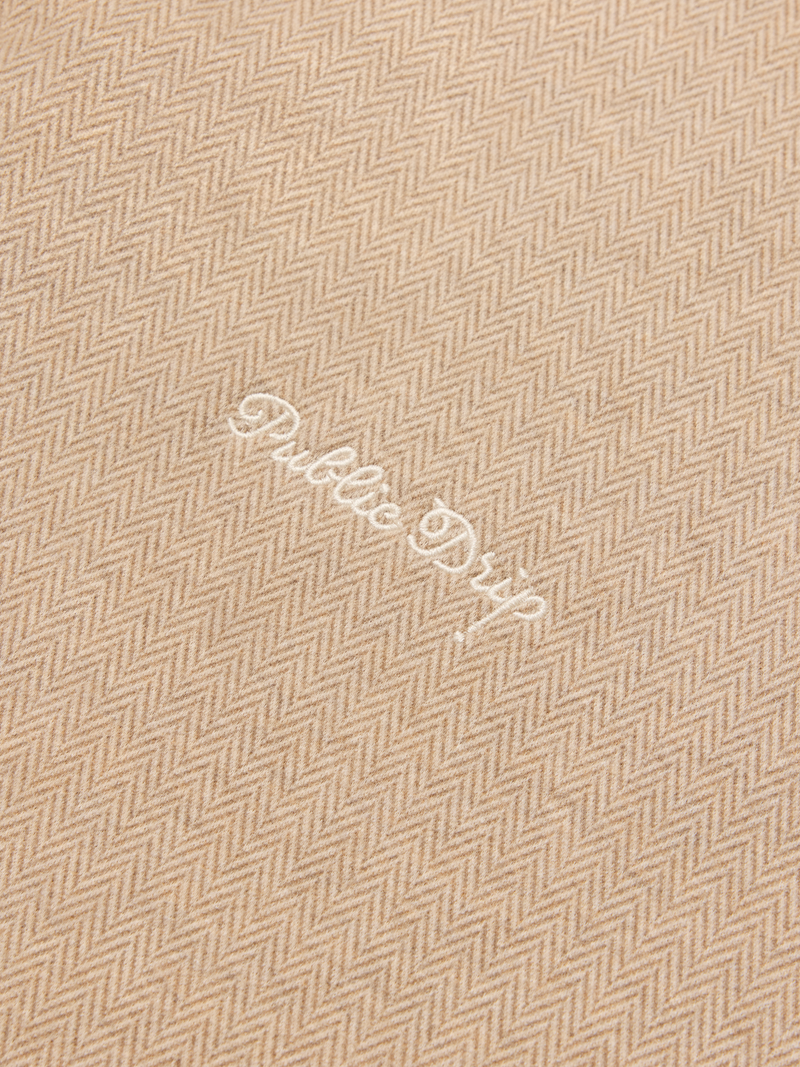 The Herringbone Half Zip (Cream)