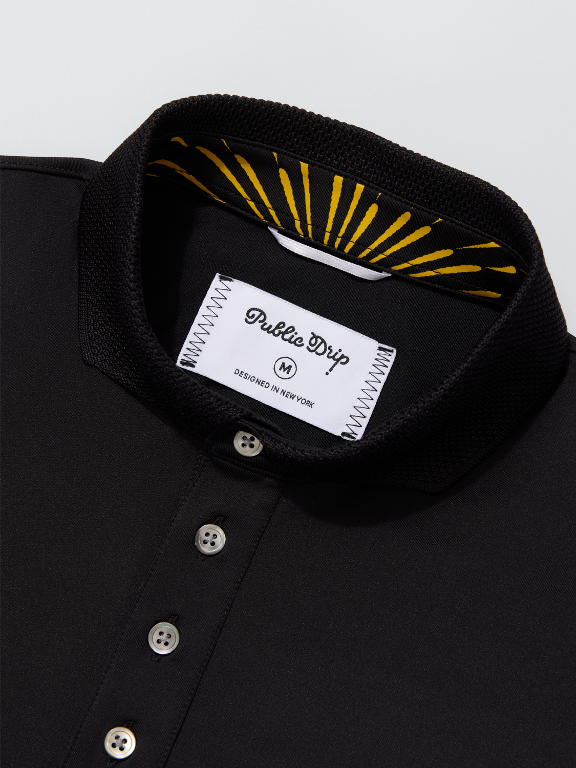 Public Athlete Tonal Polo (Black)