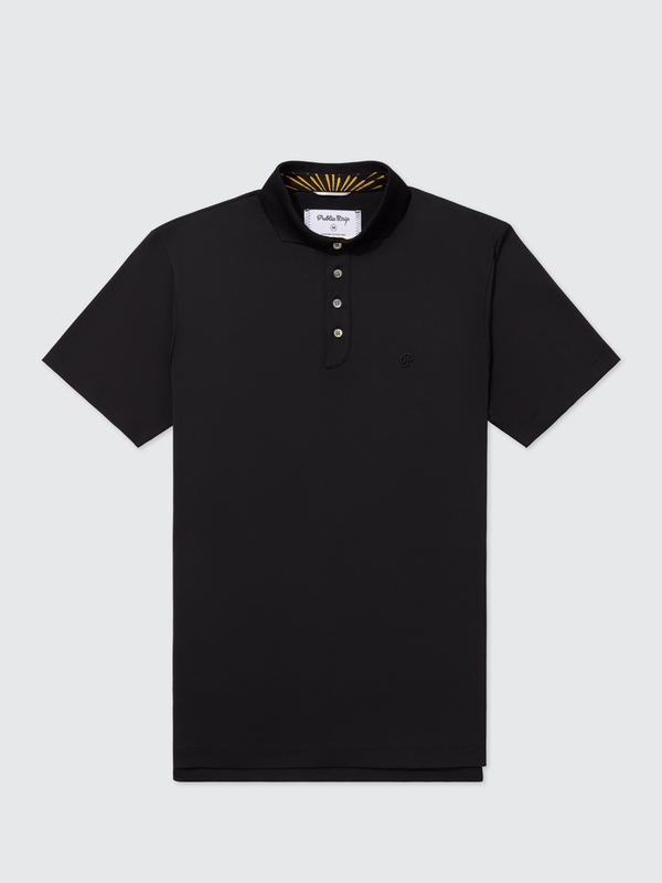 Public Athlete Tonal Polo (Black)
