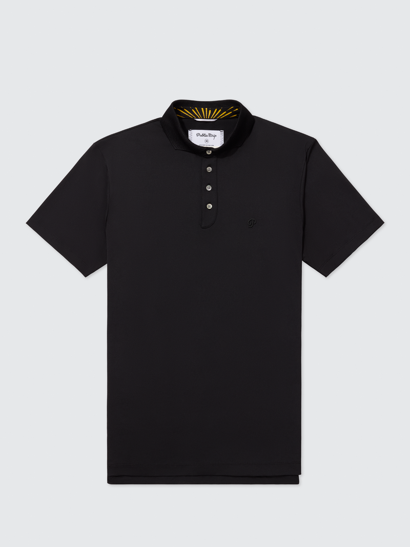 Public Athlete Tonal Polo (Black)