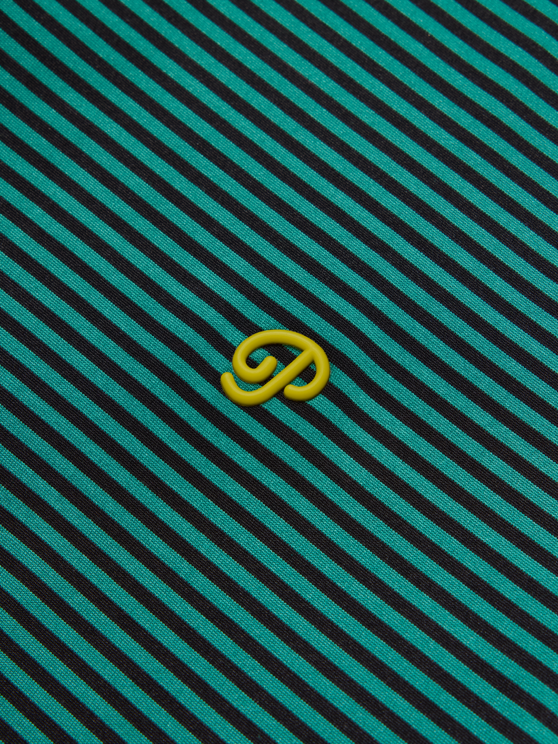 Public Athlete Striped Polo (Green/Black)