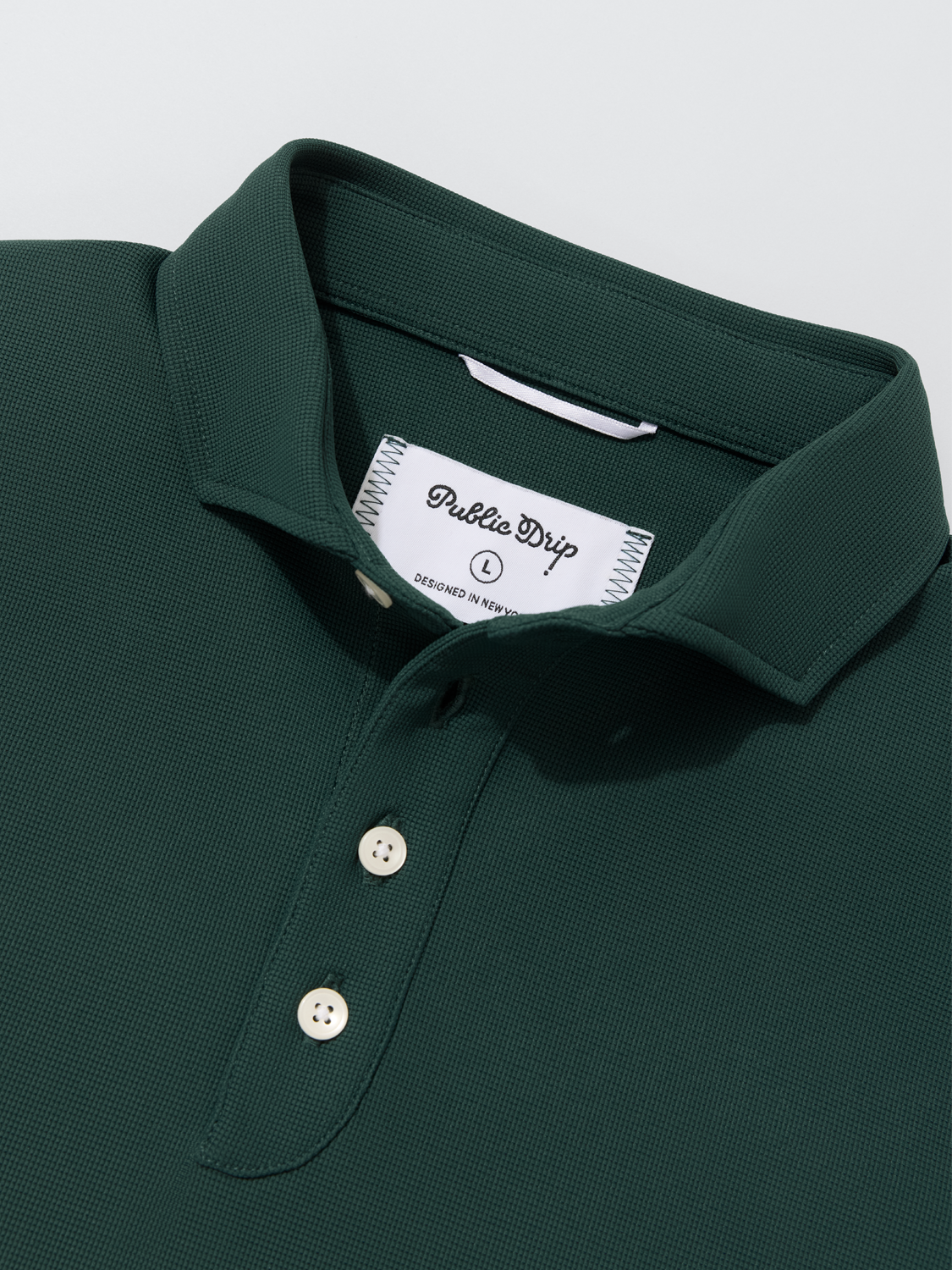 Triborough Waffle Knit Polo (Pine Grove)