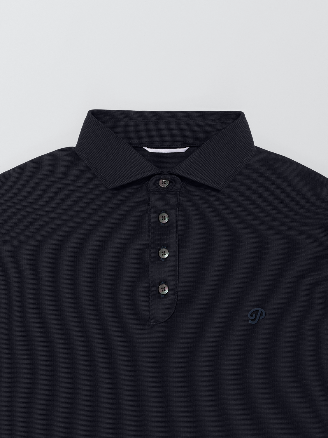 Triborough Waffle Knit Polo (Navy)