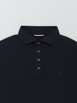 Triborough Waffle Knit Polo (Navy)