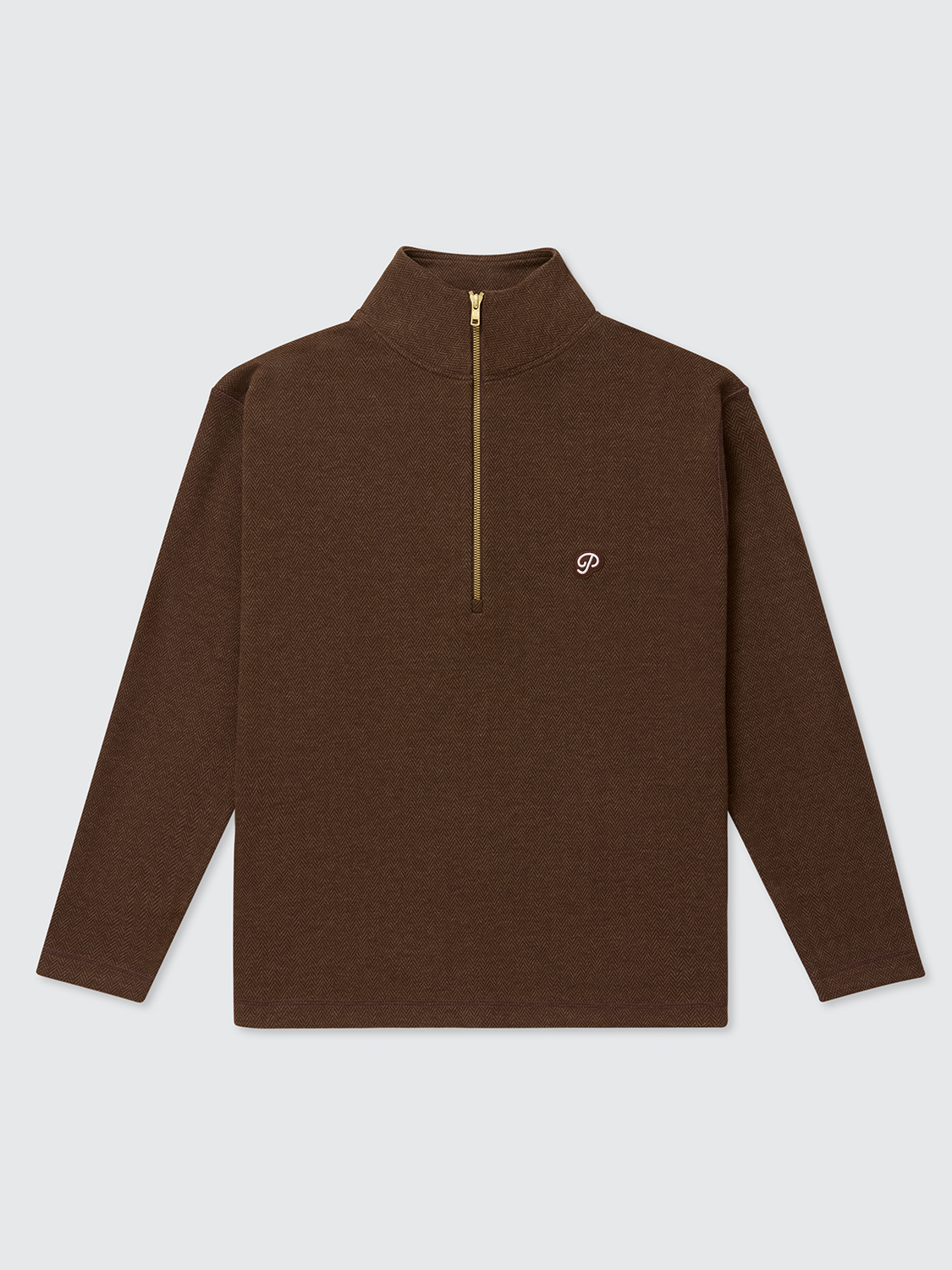 The Herringbone Half Zip (Coffee)