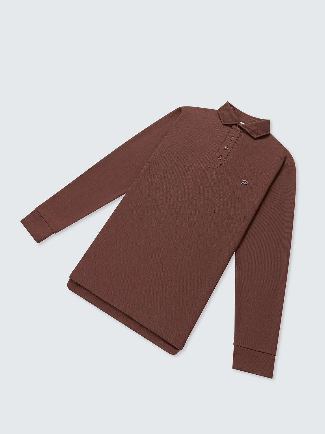 Triborough Waffle Knit Polo (Coffee)
