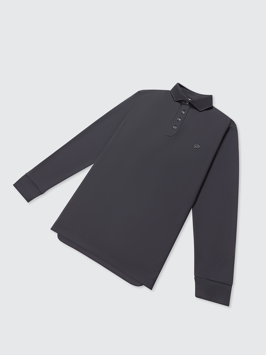 Triborough Waffle Knit Polo (Dark Slate)