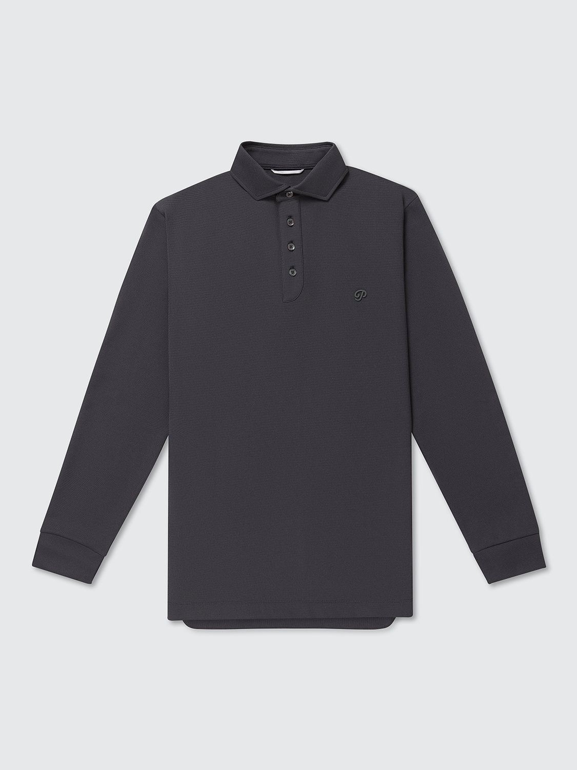 Triborough Waffle Knit Polo (Dark Slate)
