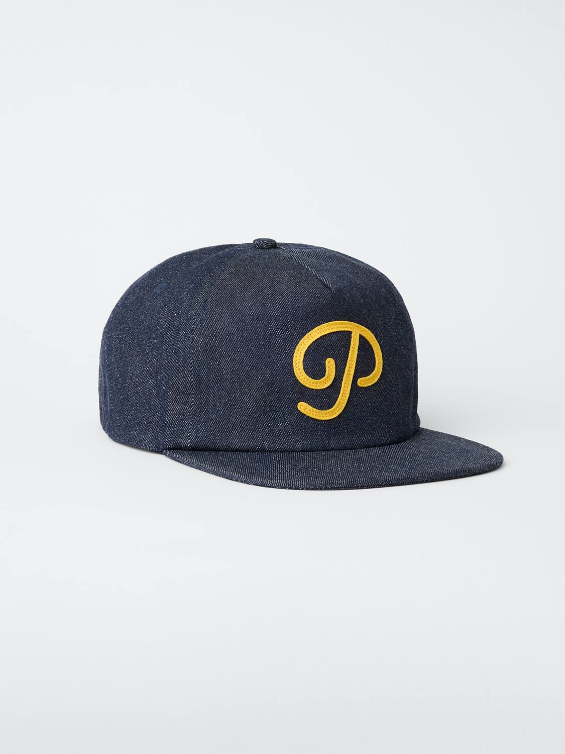 "P" Script Denim Snapback (Indigo)