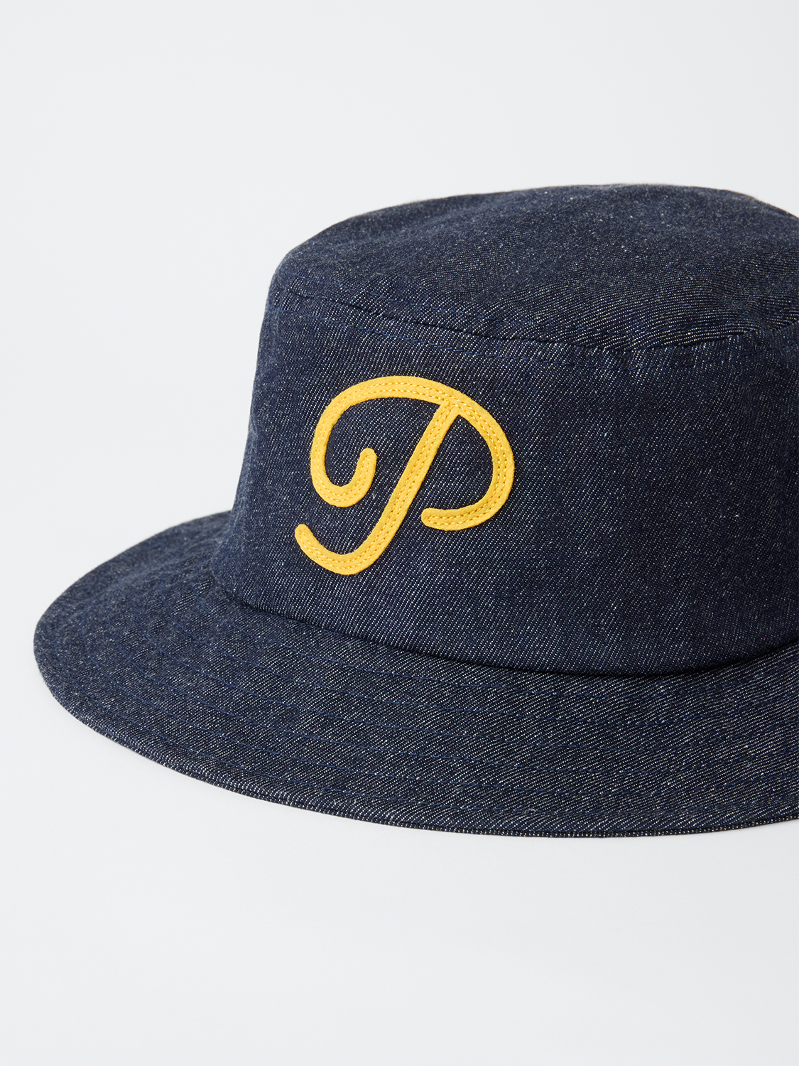 "P" Script Denim Bucket (Indigo)