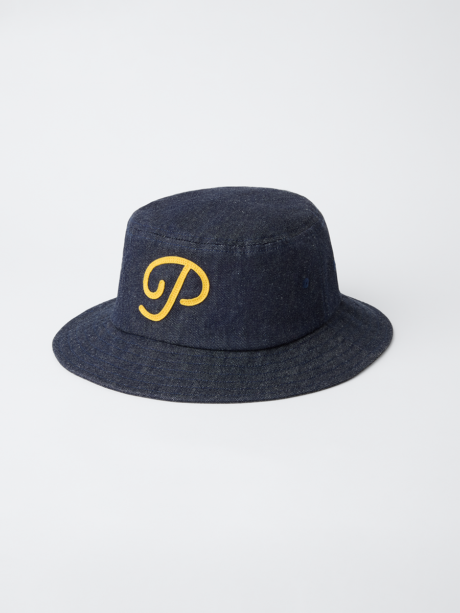 "P" Script Denim Bucket (Indigo)