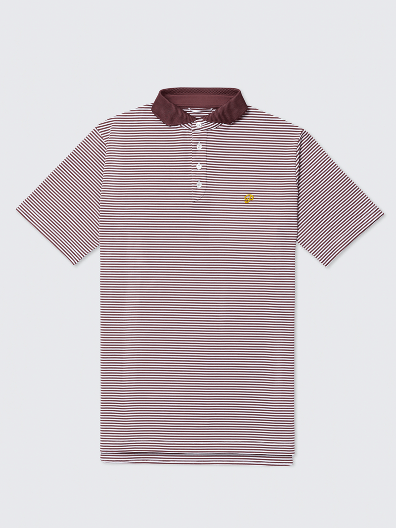 Public Athlete Striped Polo (Muave/White)