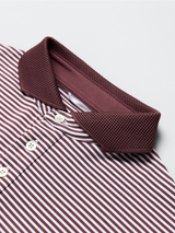 Public Athlete Striped Polo (Muave/White)