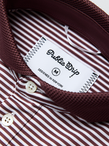 Public Athlete Striped Polo (Muave/White)
