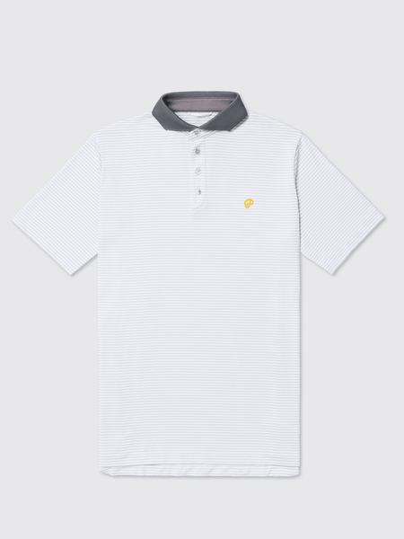 Public Athlete Striped Polo (Storm/White)