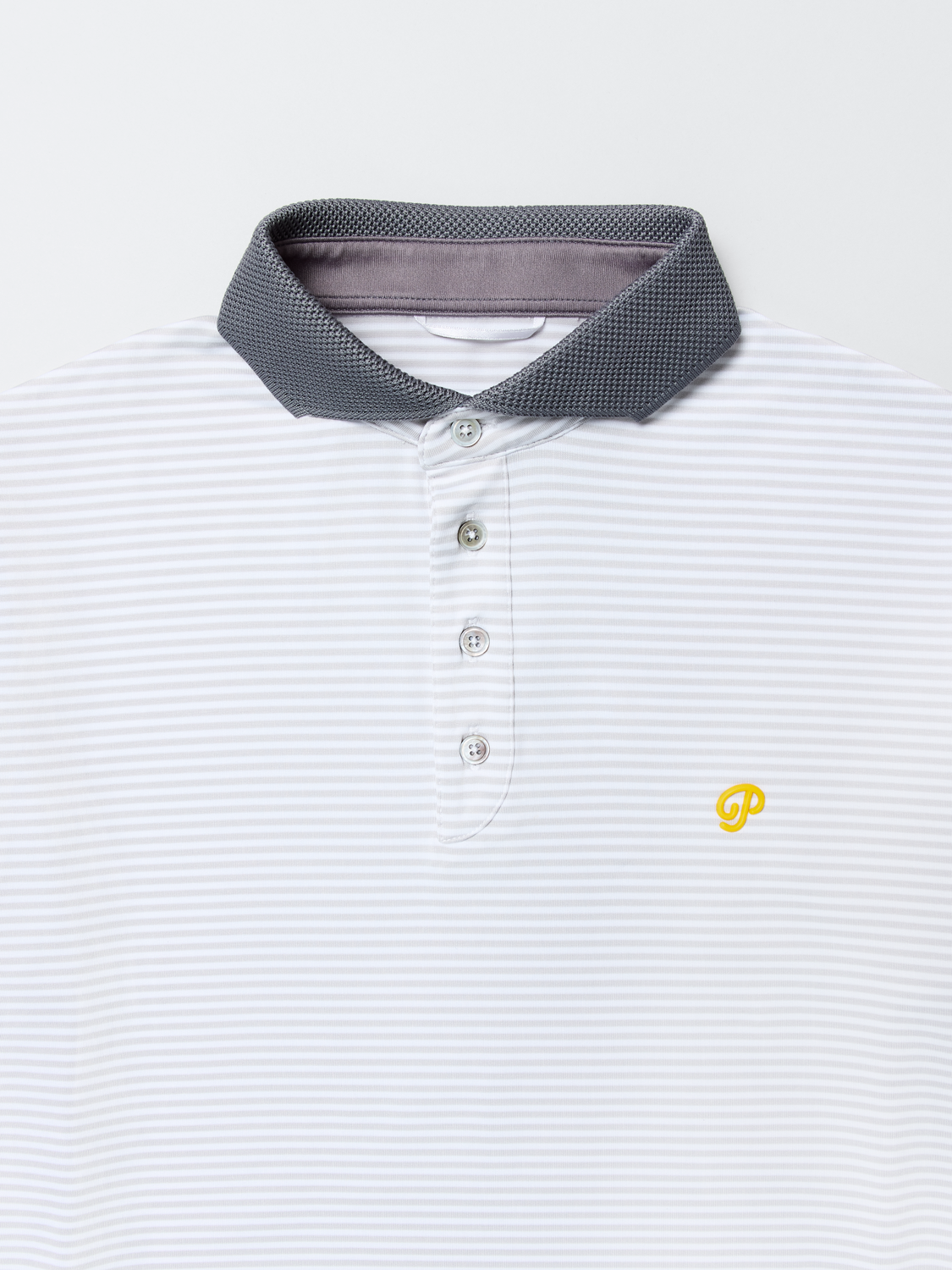 Public Athlete Striped Polo (Storm/White)