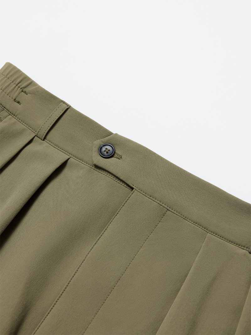 Anywhere Pleated Pants (Olive)